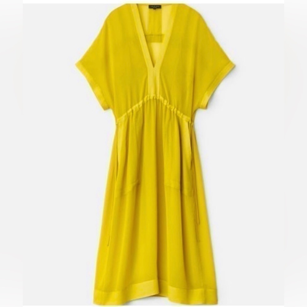rag & bone elysse slip dress + caftan sz xxs light green polyester